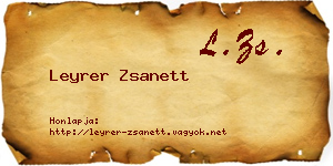Leyrer Zsanett névjegykártya