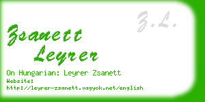 zsanett leyrer business card